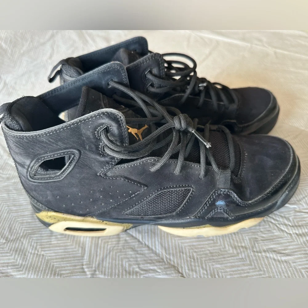 Nike Air Jordan Fight Club 91 Youth 6.5 Black Gold Basketball‎ Shoe Unisex Boys